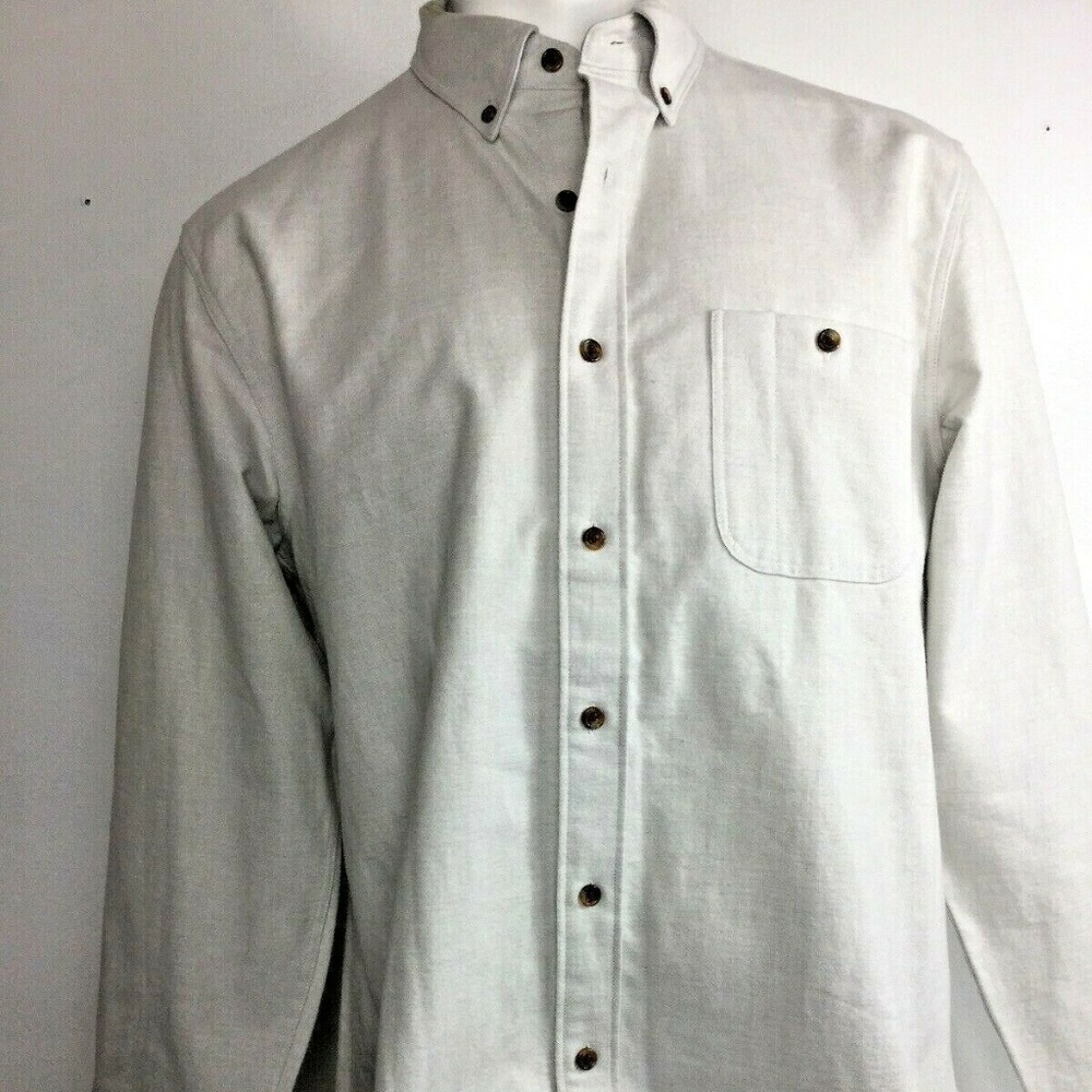 J.Crew Men's Heathered Chamois Elbow Patch Shirt L